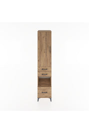 Hyperion Dolap 3 Raflı 3 Çekmeceli Tek Askılı 44x44x221 Çam-Çam