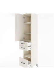 Hyperion Dolap 4 Raflı 3 Çekmeceli Tek Kapaklı 44x44x221 Aytaşı-Aytaşı