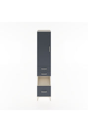 Hyperion Dolap 4 Raflı 3 Çekmeceli Tek Kapaklı 44x44x221 Aytaşı-Antrasit