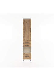 Hyperion Dolap 4 Raflı 3 Çekmeceli Tek Kapaklı 44x44x221 Aytaşı-Çam