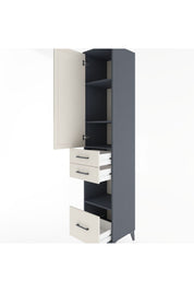 Hyperion Dolap 4 Raflı 3 Çekmeceli Tek Kapaklı 44x44x221 - S61M162V4B