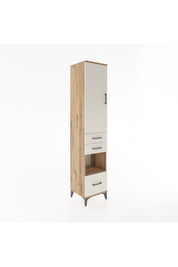 Hyperion Dolap 4 Raflı 3 Çekmeceli Tek Kapaklı 44x44x221 Çam-Aytaşı