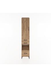 Hyperion Dolap 4 Raflı 3 Çekmeceli Tek Kapaklı 44x44x221 Çam-Çam