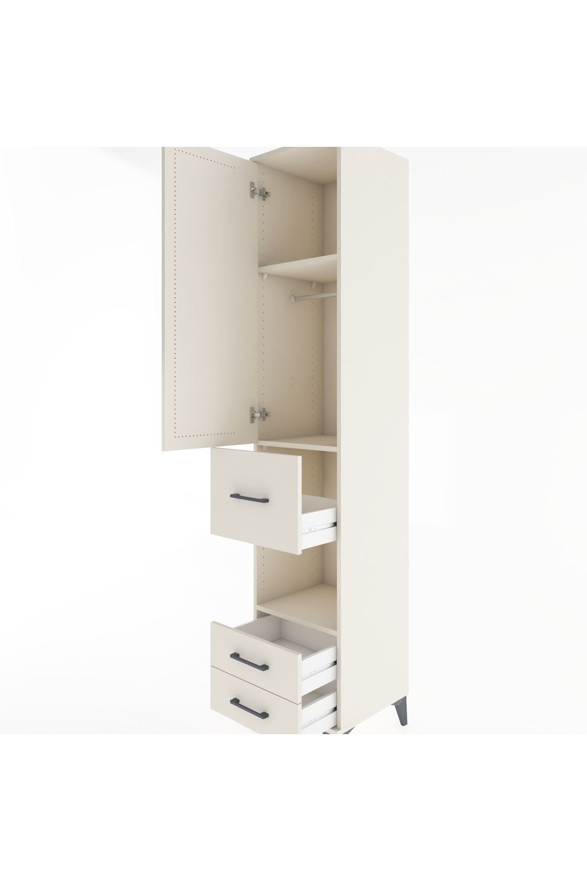 Hyperion Dolap 3 Raflı 3 Çekmeceli Tek Askılı 44x44x221 Aytaşı-Aytaşı