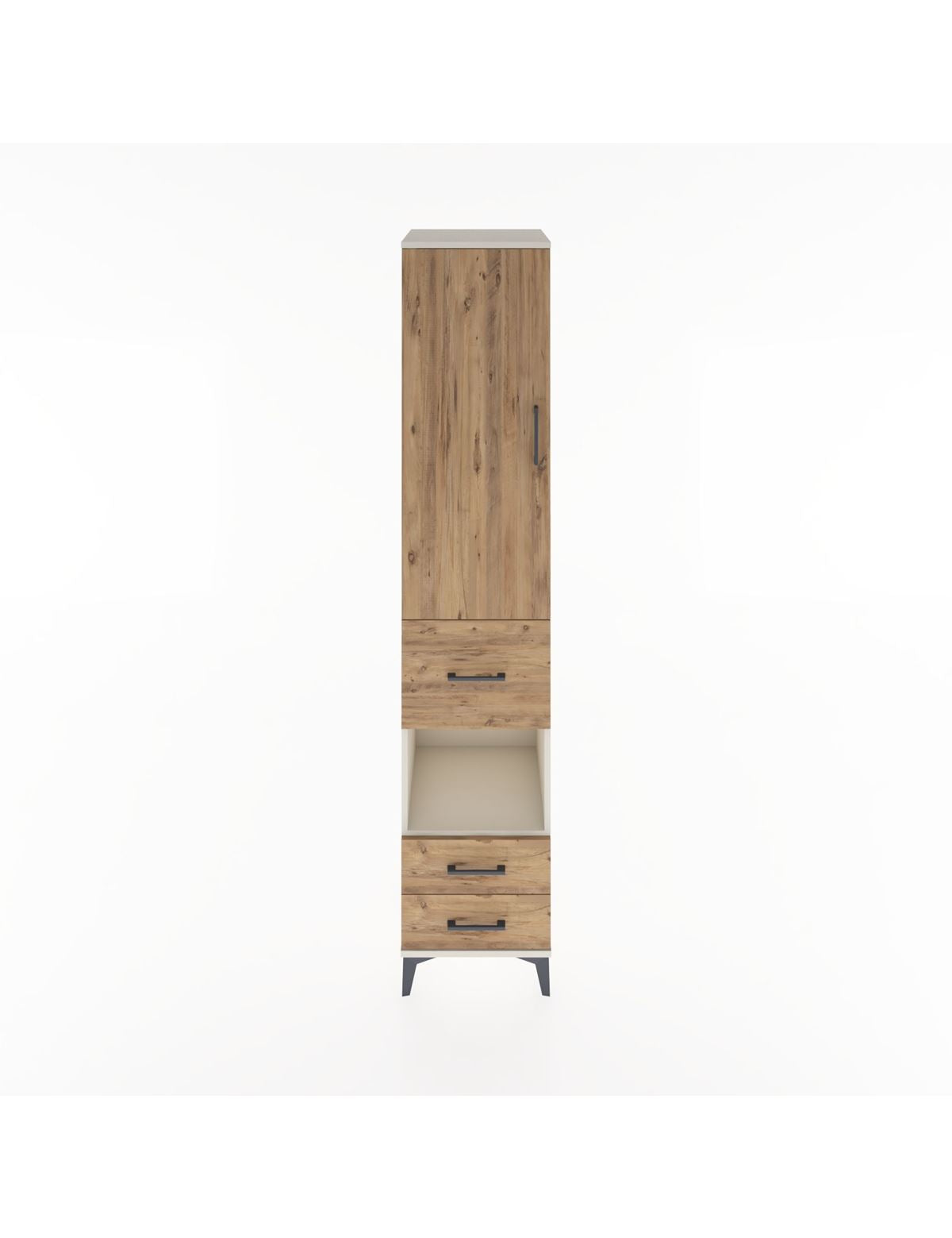 Hyperion Dolap 3 Raflı 3 Çekmeceli Tek Askılı 44x44x221 Aytaşı-Çam