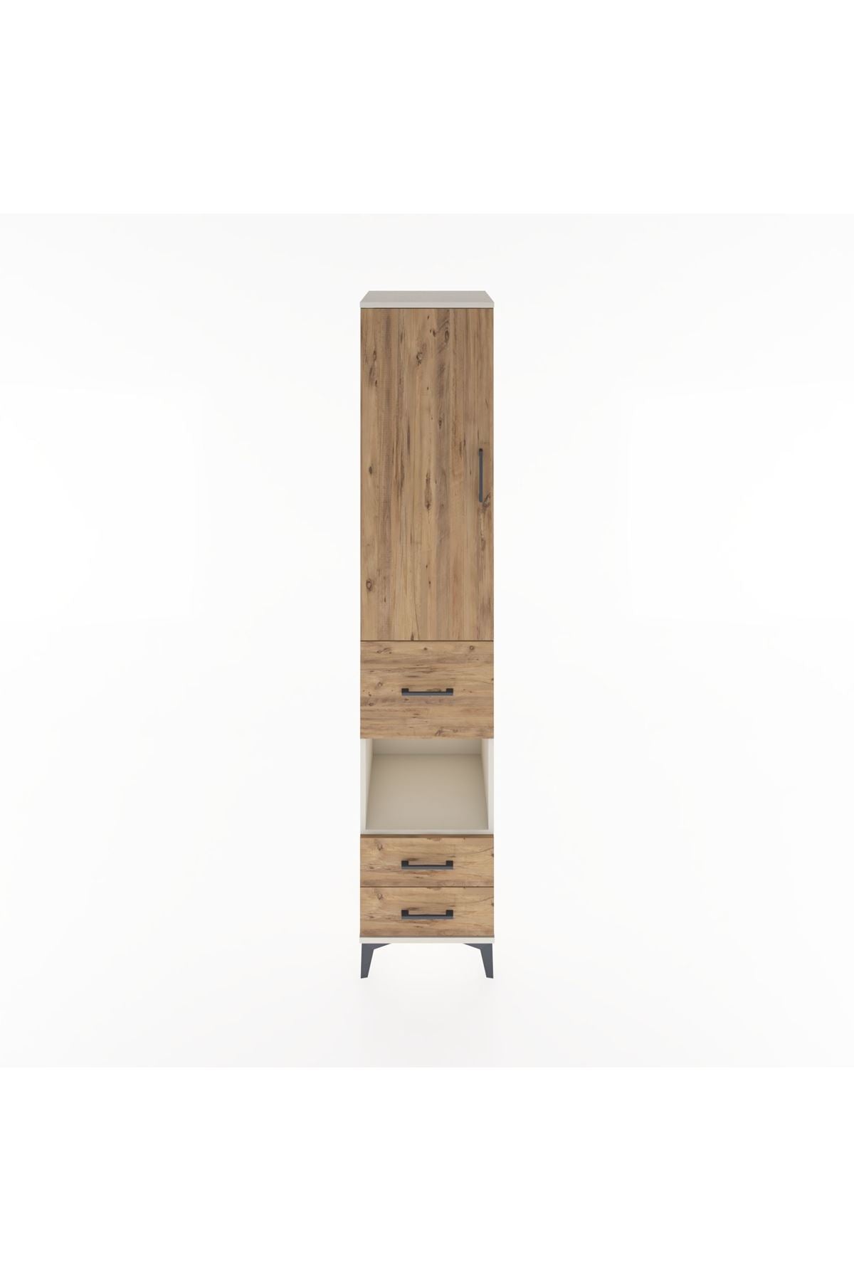 Hyperion Dolap 3 Raflı 3 Çekmeceli Tek Askılı 44x44x221 Aytaşı-Çam