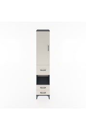 Hyperion Dolap 3 Raflı 3 Çekmeceli Tek Askılı 44x44x221 Antrasit-Aytaşı