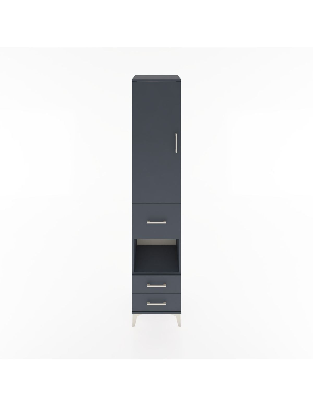 Hyperion Dolap 3 Raflı 3 Çekmeceli Tek Askılı 44x44x221 Antrasit-Antrasit