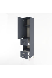 Hyperion Dolap 3 Raflı 3 Çekmeceli Tek Askılı 44x44x221 Antrasit-Antrasit
