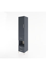 Hyperion Dolap 3 Raflı 3 Çekmeceli Tek Askılı 44x44x221 Antrasit-Antrasit