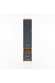 Hyperion Dolap 3 Raflı 3 Çekmeceli Tek Askılı 44x44x221 Çam-Antrasit