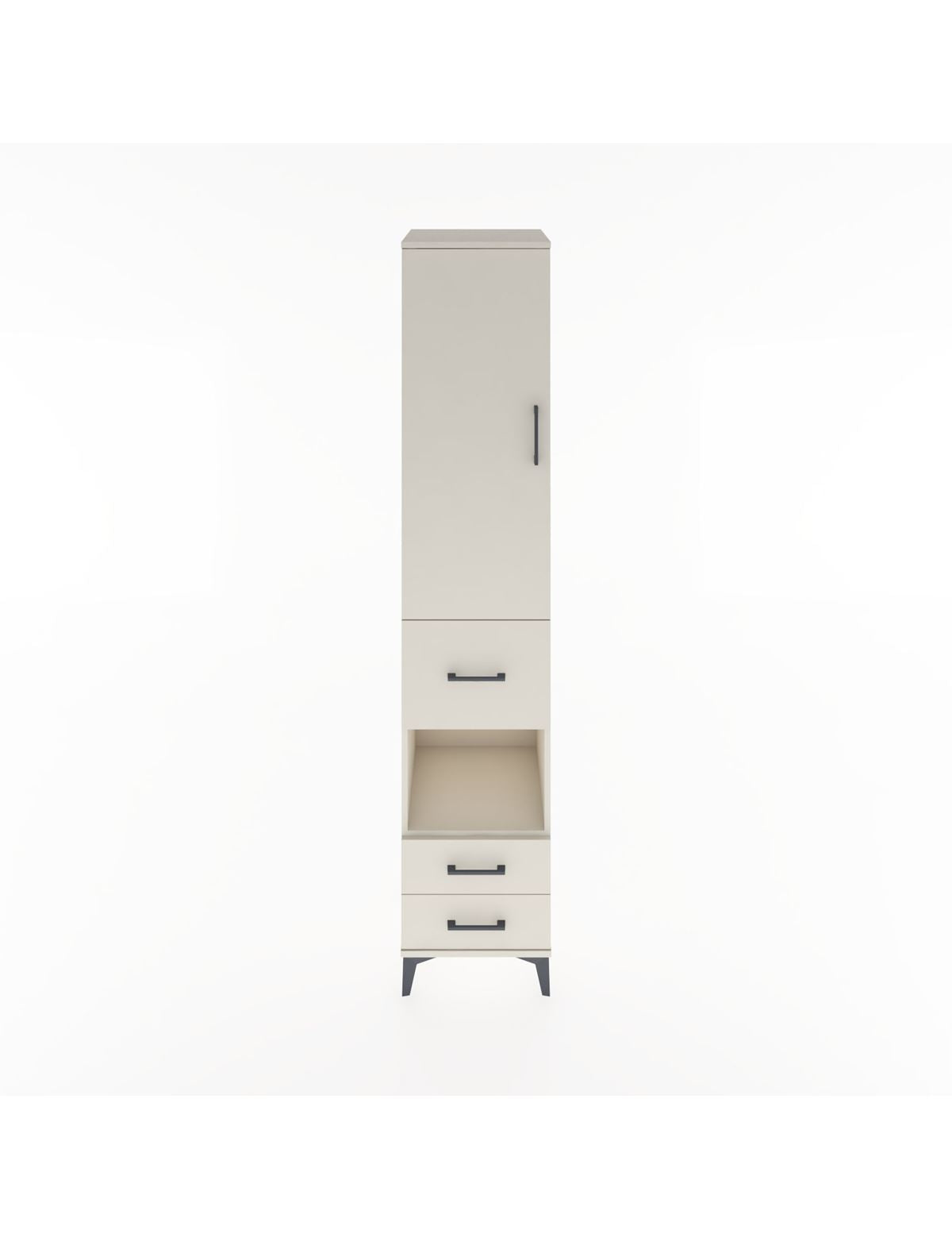 Hyperion Dolap 4 Raflı 3 Çekmeceli Tek Kapaklı 44x44x221 Aytaşı-Aytaşı