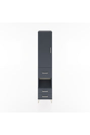 Hyperion Dolap 4 Raflı 3 Çekmeceli Tek Kapaklı 44x44x221 Antrasit-Antrasit