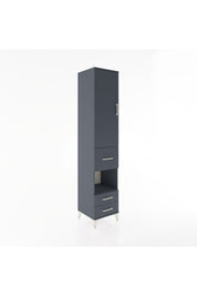 Hyperion Dolap 4 Raflı 3 Çekmeceli Tek Kapaklı 44x44x221 Antrasit-Antrasit