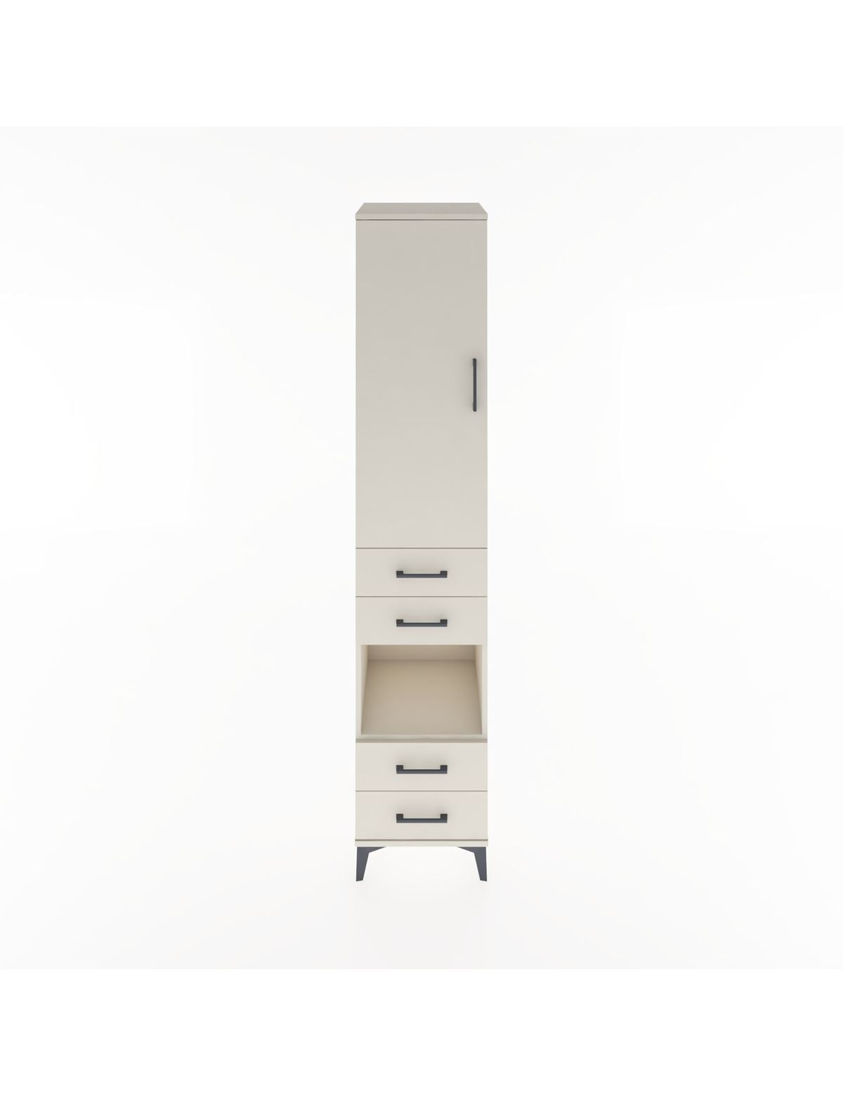 Hyperion Dolap 3 Raflı 4 Çekmeceli Tek Askılı 44x44x221 Aytaşı-Aytaşı