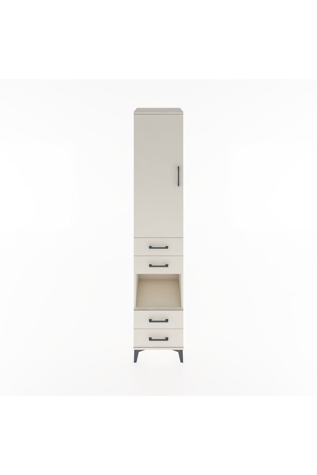 Hyperion Dolap 3 Raflı 4 Çekmeceli Tek Askılı 44x44x221 Aytaşı-Aytaşı