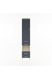 Hyperion Dolap 3 Raflı 4 Çekmeceli Tek Askılı 44x44x221 Aytaşı-Antrasit