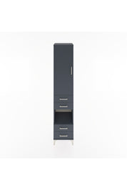 Hyperion Dolap 3 Raflı 4 Çekmeceli Tek Askılı 44x44x221 Antrasit-Antrasit