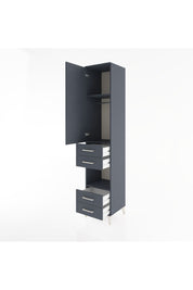 Hyperion Dolap 3 Raflı 4 Çekmeceli Tek Askılı 44x44x221 Antrasit-Antrasit