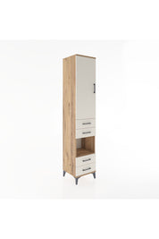 Hyperion Dolap 3 Raflı 4 Çekmeceli Tek Askılı 44x44x221 Çam-Aytaşı
