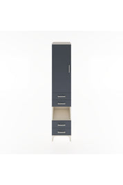 Hyperion Dolap 4 Raflı 4 Çekmeceli Tek Kapaklı 44x44x221 Aytaşı-Antrasit