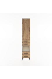 Hyperion Dolap 4 Raflı 4 Çekmeceli Tek Kapaklı 44x44x221 Aytaşı-Çam