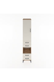 Hyperion Dolap 4 Raflı 4 Çekmeceli Tek Kapaklı 44x44x221 Çam-Aytaşı