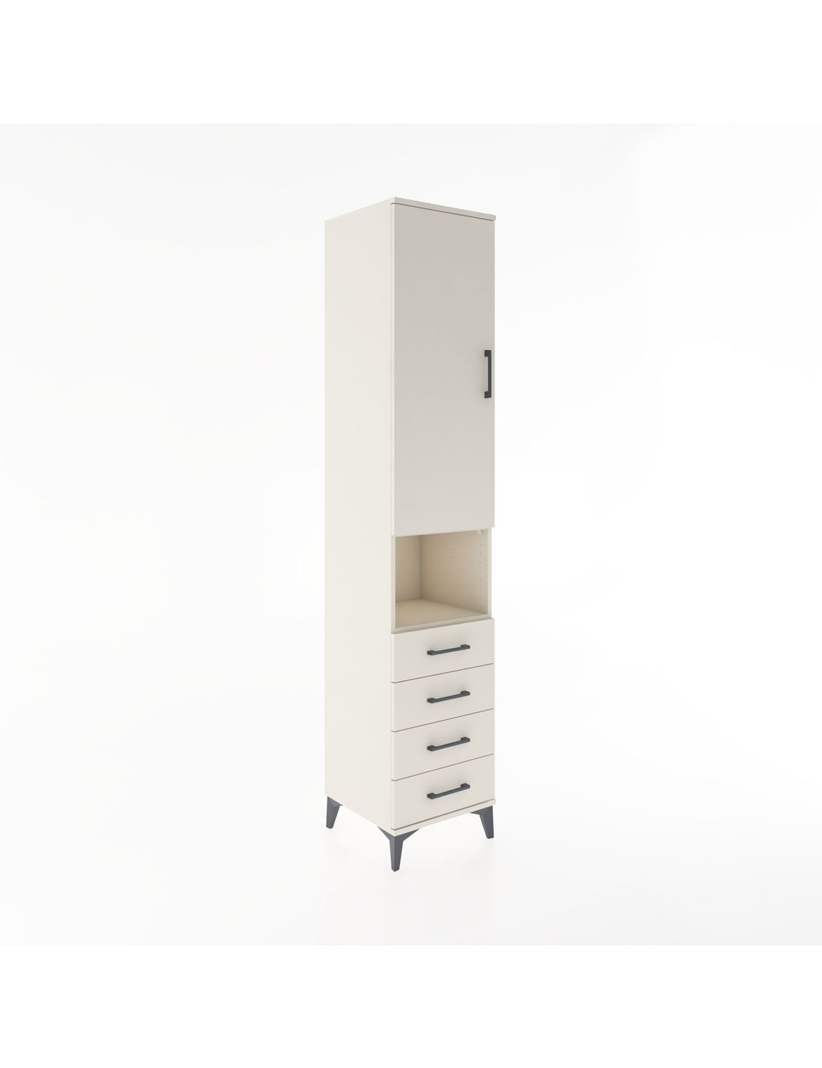 Hyperion Dolap 3 Raflı 4 Çekmeceli Tek Askılı 44x44x221 Aytaşı-Aytaşı