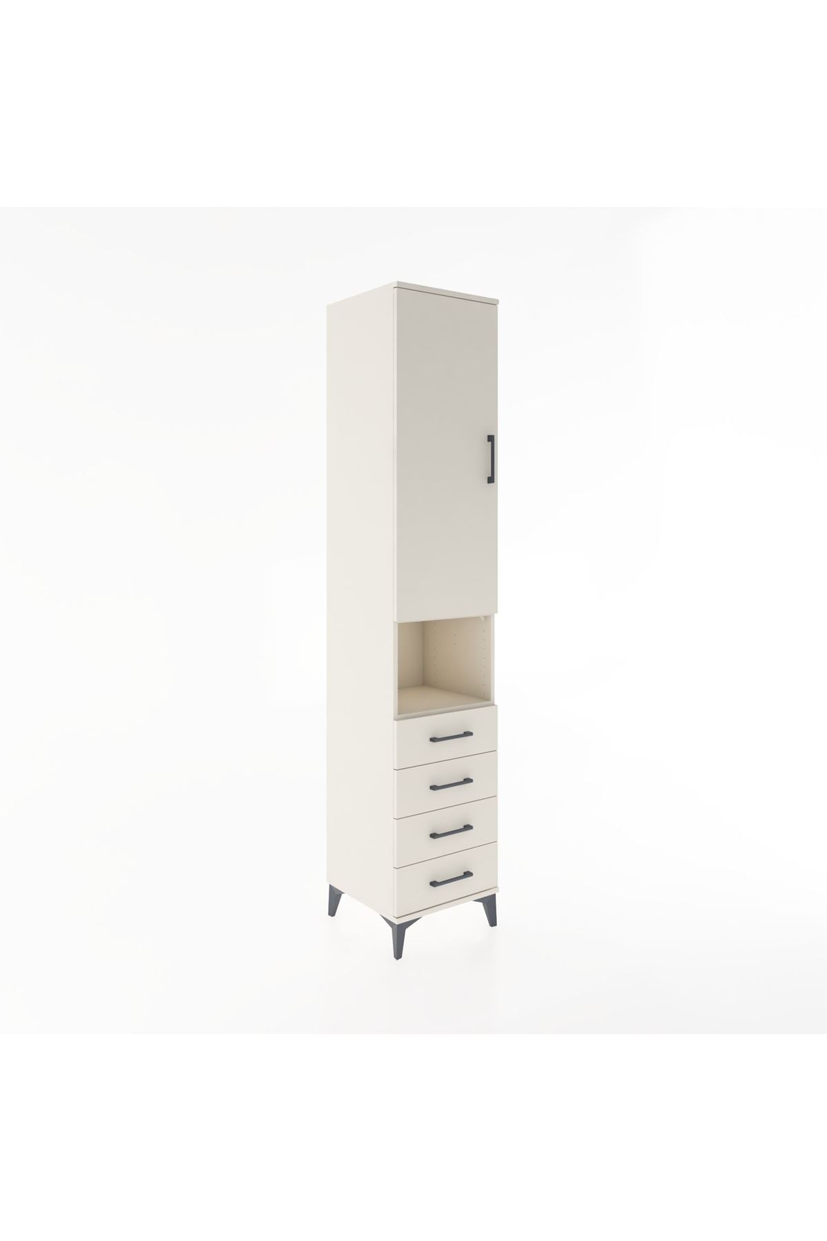 Hyperion Dolap 3 Raflı 4 Çekmeceli Tek Askılı 44x44x221 Aytaşı-Aytaşı