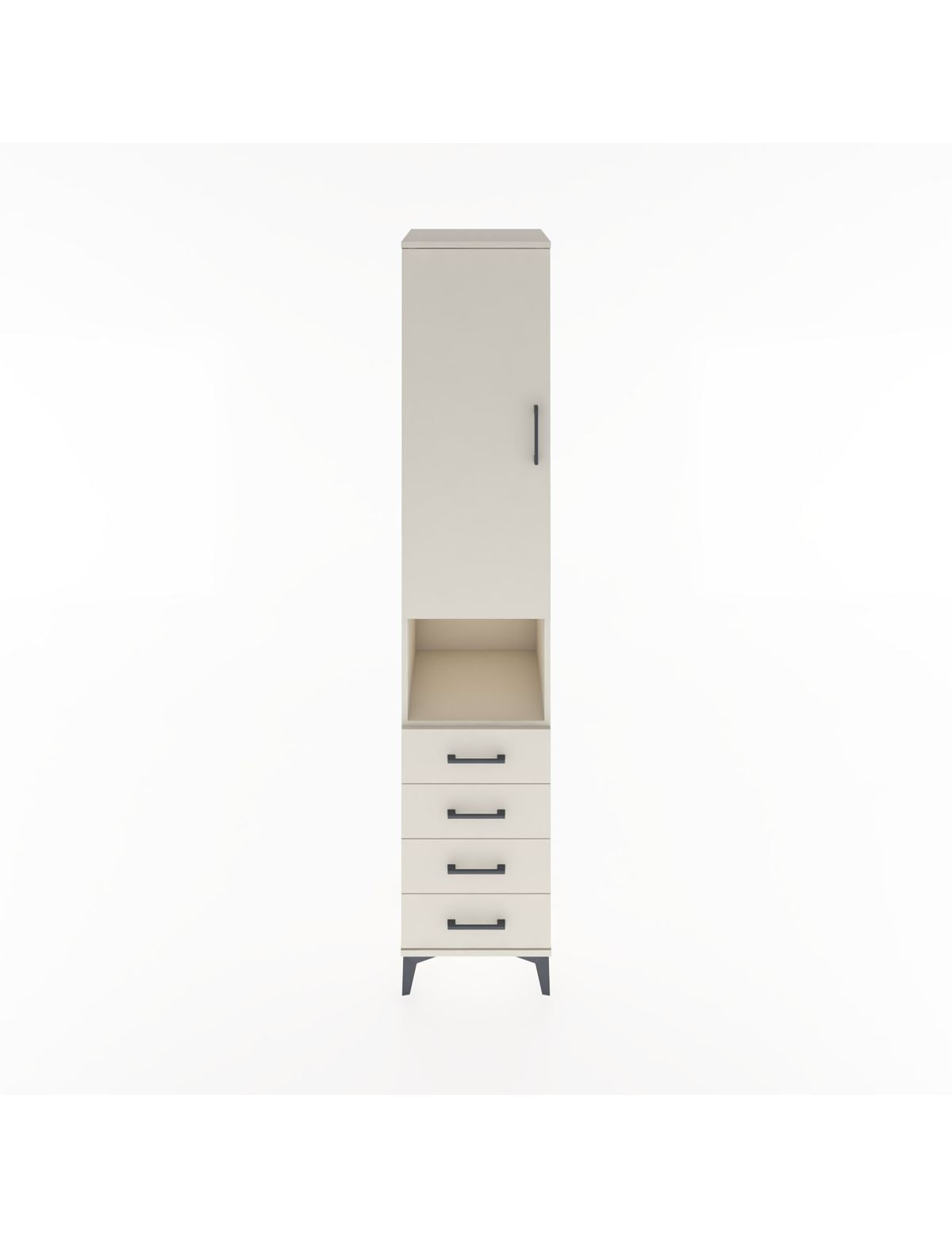 Hyperion Dolap 3 Raflı 4 Çekmeceli Tek Askılı 44x44x221 Aytaşı-Aytaşı