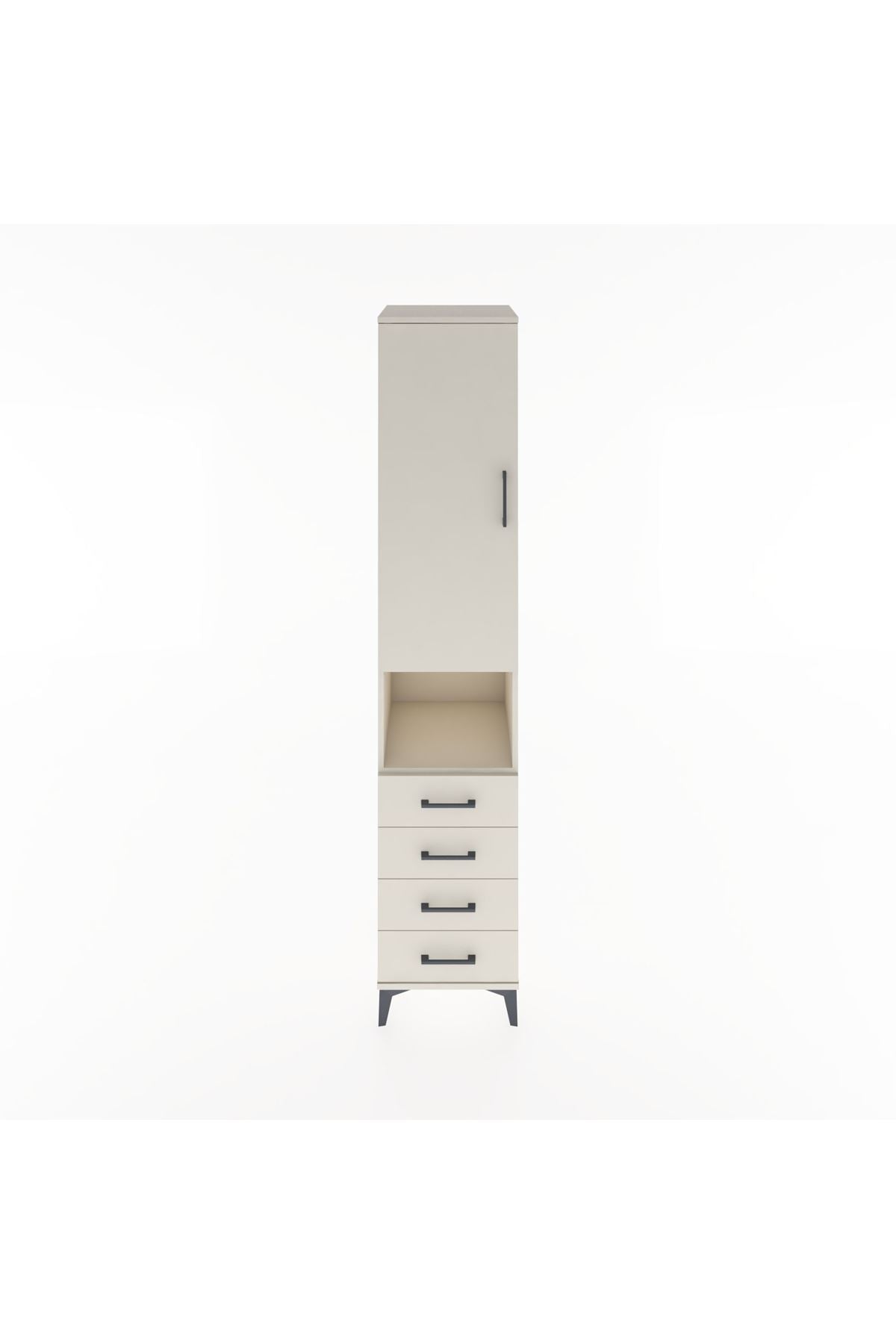 Hyperion Dolap 3 Raflı 4 Çekmeceli Tek Askılı 44x44x221 Aytaşı-Aytaşı