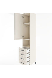 Hyperion Dolap 3 Raflı 4 Çekmeceli Tek Askılı 44x44x221 Aytaşı-Aytaşı