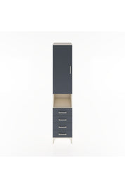 Hyperion Dolap 3 Raflı 4 Çekmeceli Tek Askılı 44x44x221 Aytaşı-Antrasit