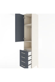 Hyperion Dolap 3 Raflı 4 Çekmeceli Tek Askılı 44x44x221 Aytaşı-Antrasit