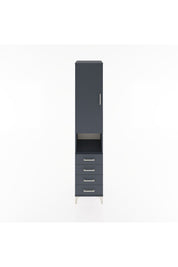 Hyperion Dolap 3 Raflı 4 Çekmeceli Tek Askılı 44x44x221 Antrasit-Antrasit