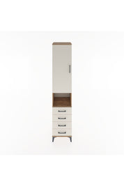 Hyperion Dolap 3 Raflı 4 Çekmeceli Tek Askılı 44x44x221 Çam-Aytaşı