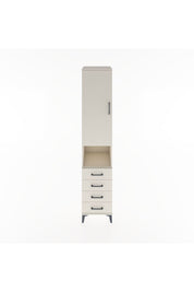 Hyperion Dolap 4 Raflı 4 Çekmeceli Tek Kapaklı 44x44x221 Aytaşı-Aytaşı