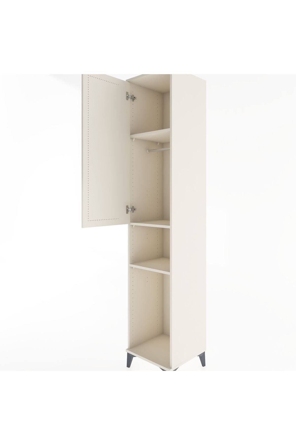 Hyperion Dolap 3 Raflı Tek Kapaklı Tek Askılı 44x44x221 Aytaşı-Aytaşı