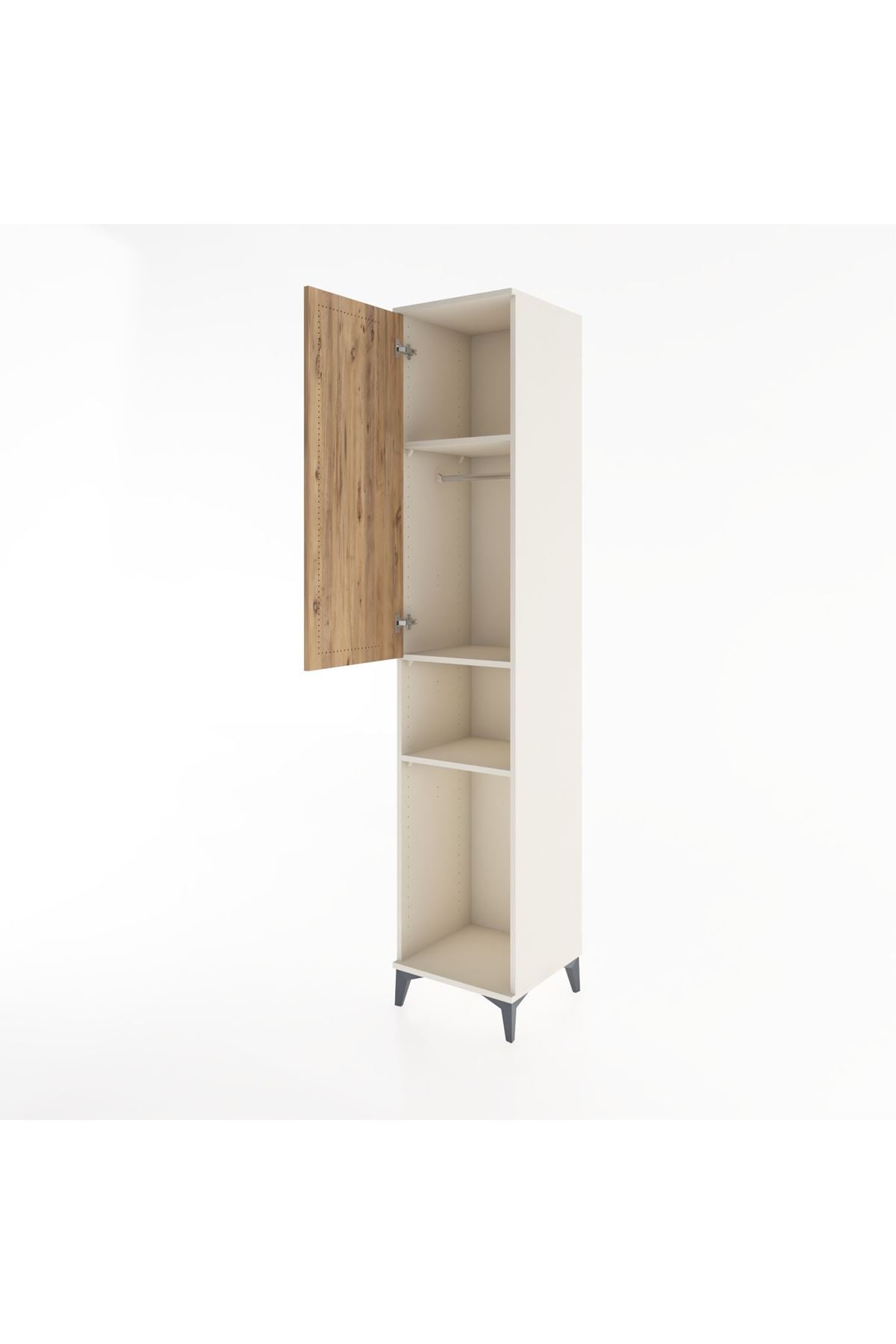 Hyperion Dolap 3 Raflı Tek Kapaklı Tek Askılı 44x44x221 Aytaşı-Çam