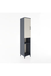 Hyperion Dolap 3 Raflı Tek Kapaklı Tek Askılı 44x44x221 Antrasit-Aytaşı