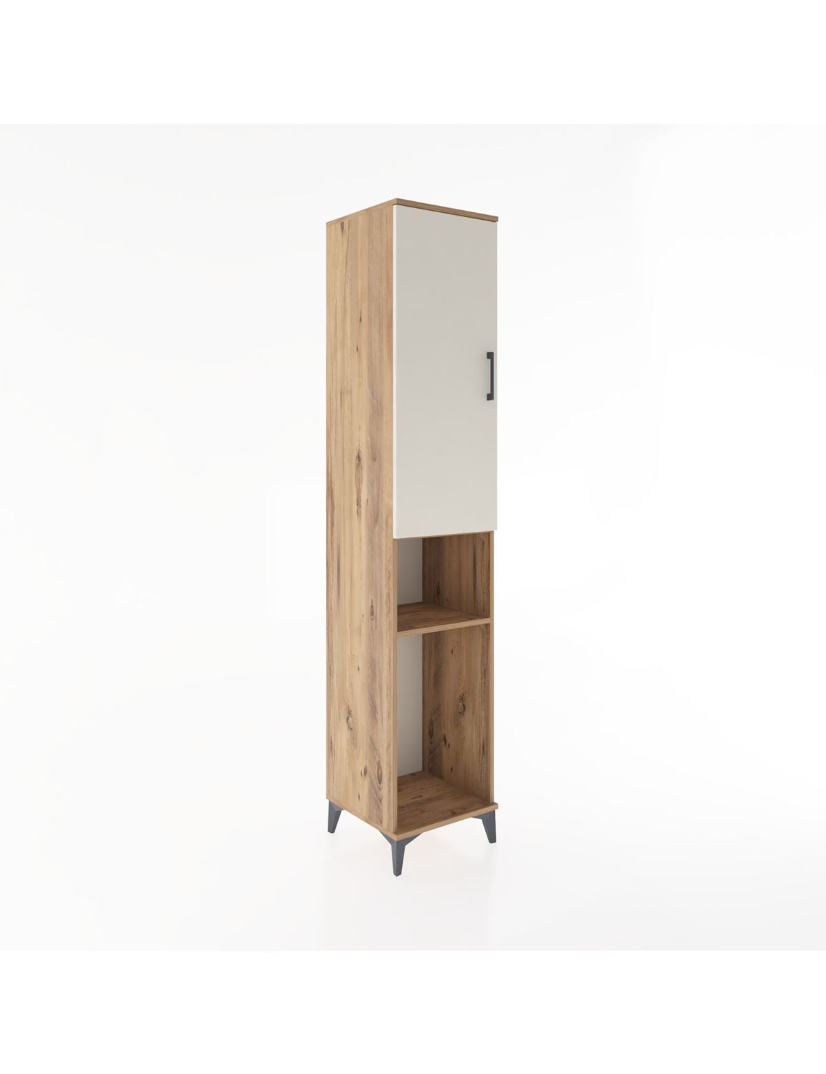 Hyperion Dolap 3 Raflı Tek Kapaklı Tek Askılı 44x44x221 Çam-Aytaşı