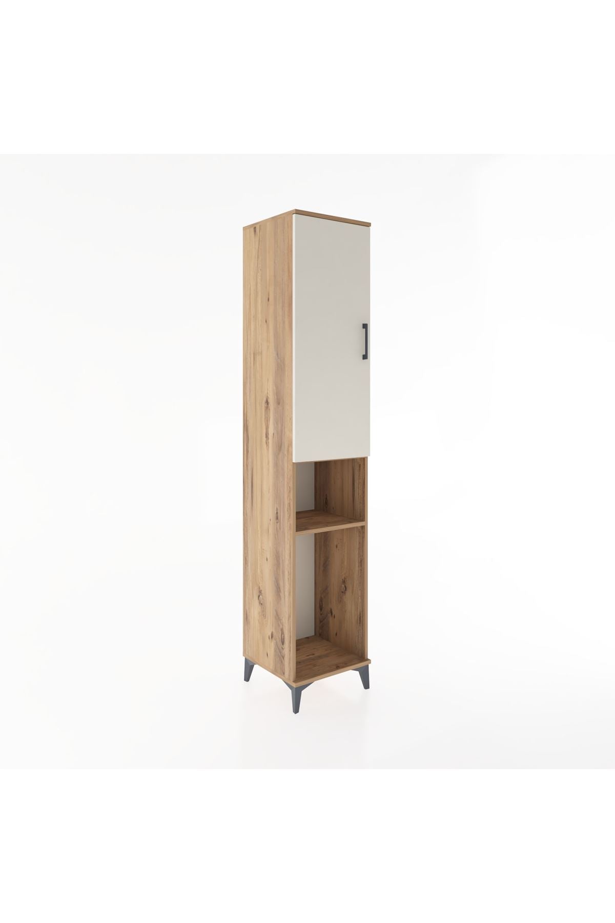 Hyperion Dolap 3 Raflı Tek Kapaklı Tek Askılı 44x44x221 Çam-Aytaşı