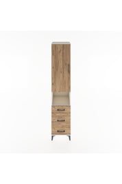 Hyperion Dolap 4 Raflı 3 Çekmeceli Tek Kapaklı 44x44x221 Aytaşı-Çam