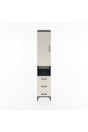 Hyperion Dolap 4 Raflı 3 Çekmeceli Tek Kapaklı 44x44x221 - S61M172V4B