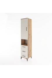 Hyperion Dolap 4 Raflı 3 Çekmeceli Tek Kapaklı 44x44x221 Çam-Aytaşı