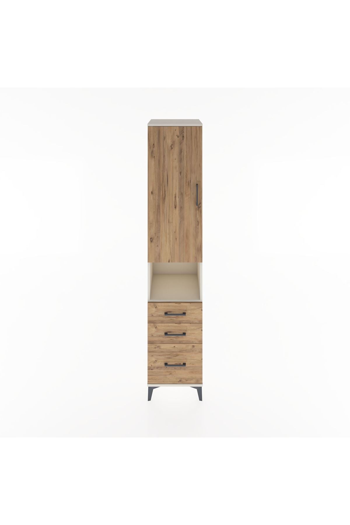 Hyperion Dolap 3 Raflı 3 Çekmeceli Tek Askılı 44x44x221 Aytaşı-Çam