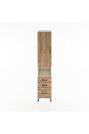 Hyperion Dolap 3 Raflı 3 Çekmeceli Tek Askılı 44x44x221 Aytaşı-Çam