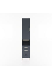 Hyperion Dolap 3 Raflı 3 Çekmeceli Tek Askılı 44x44x221 Antrasit-Antrasit