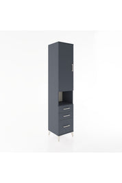 Hyperion Dolap 3 Raflı 3 Çekmeceli Tek Askılı 44x44x221 Antrasit-Antrasit
