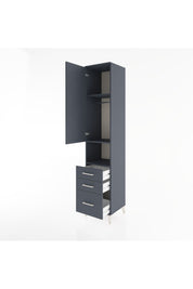 Hyperion Dolap 3 Raflı 3 Çekmeceli Tek Askılı 44x44x221 Antrasit-Antrasit